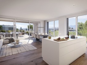 Visualisierungen Wohnüberbauung Anker Diepoldsau