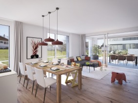 Visualisierungen Wohnüberbauung Anker Diepoldsau