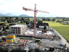 Anker Diepoldsau Häuser D und A Bauphase August 2019