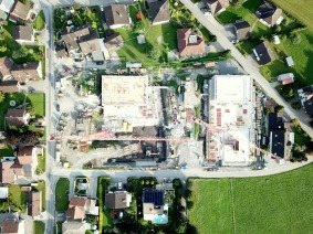 Anker Diepoldsau Luftaufnahme Baufortschritt August 2019