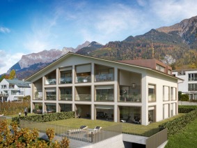 Wohn&uuml;berbauung Rubin, Malans Aussenansicht Mehrfamilienhaus